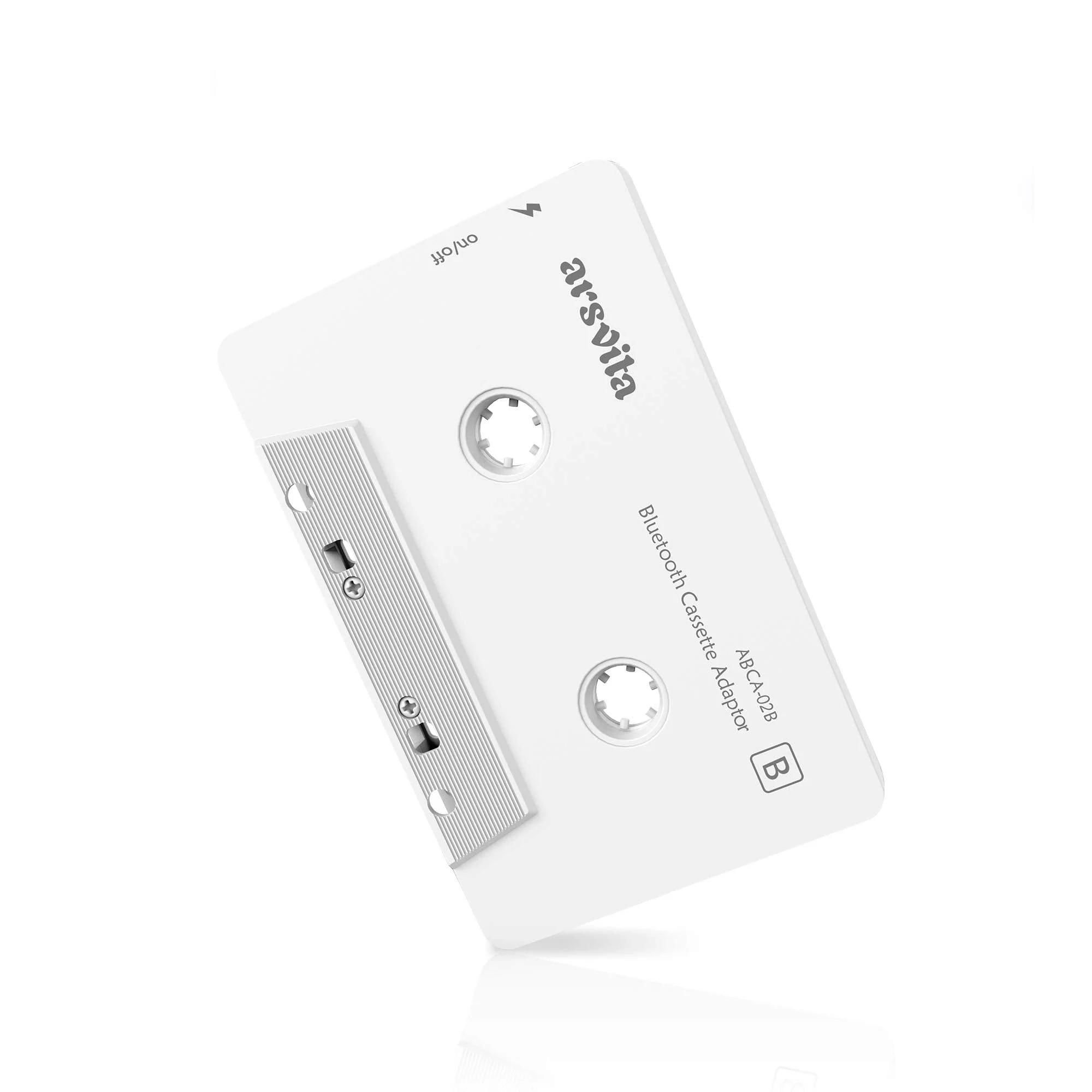 Arsvita Car Audio Bluetooth Cassette Adapter, Tape Player Bluetooth 5.0 Cassette Aux Adapter, White