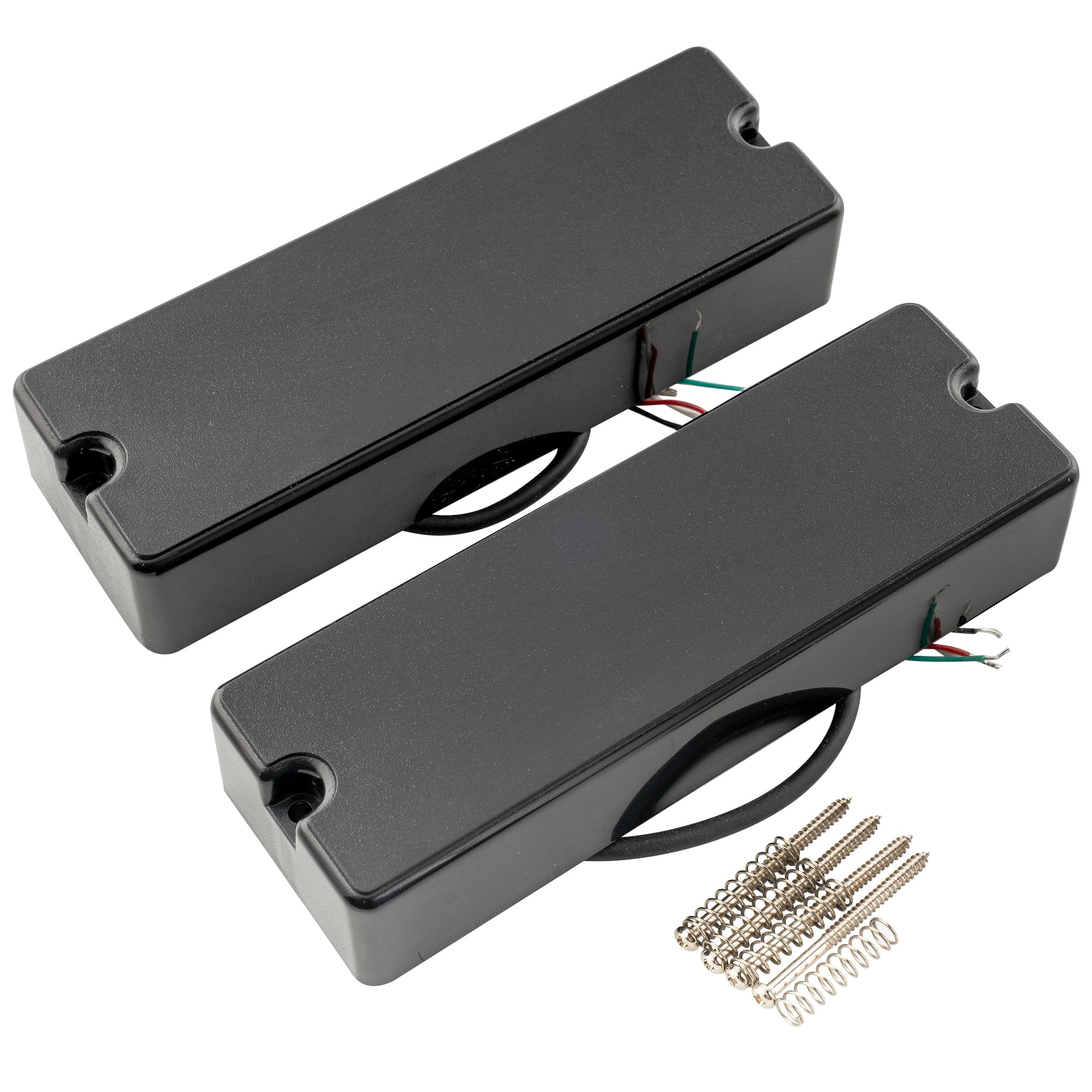 Artec MDC6 Ceramic Magnet Soapbar Style Bass Pickup Neck Bridge Pickups Set 16K for 6-String Bass, Black Black Set