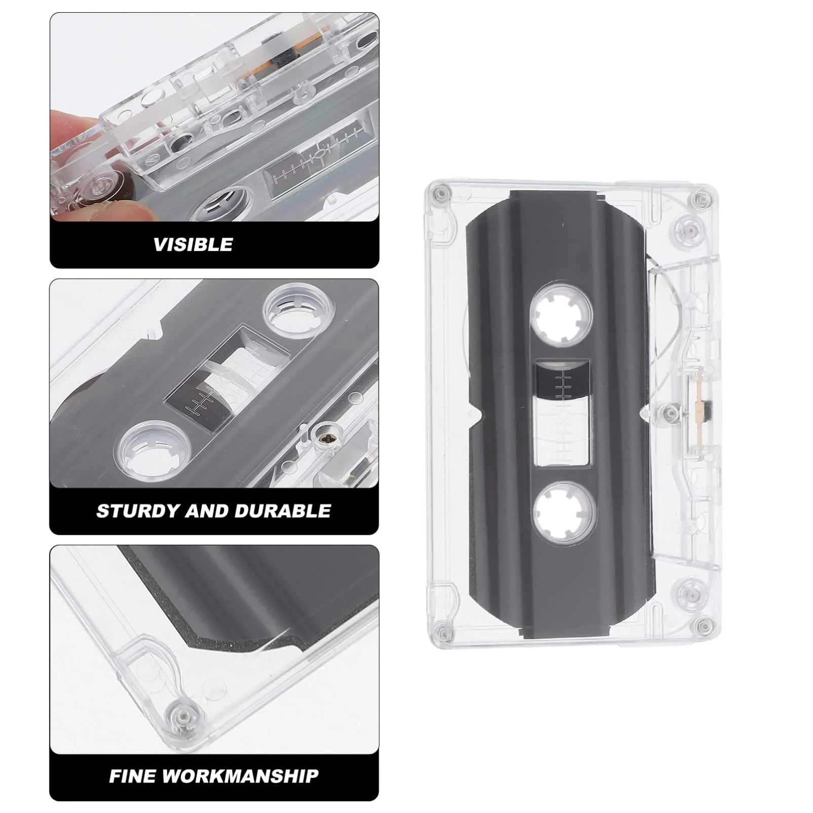 ARTIBETTER 2pcs Audio Cassette Tapes Dictating Blank Microcassette Tapes 30 Min Recording Time Per Tape Replacement Cassette Tapes - Image 2