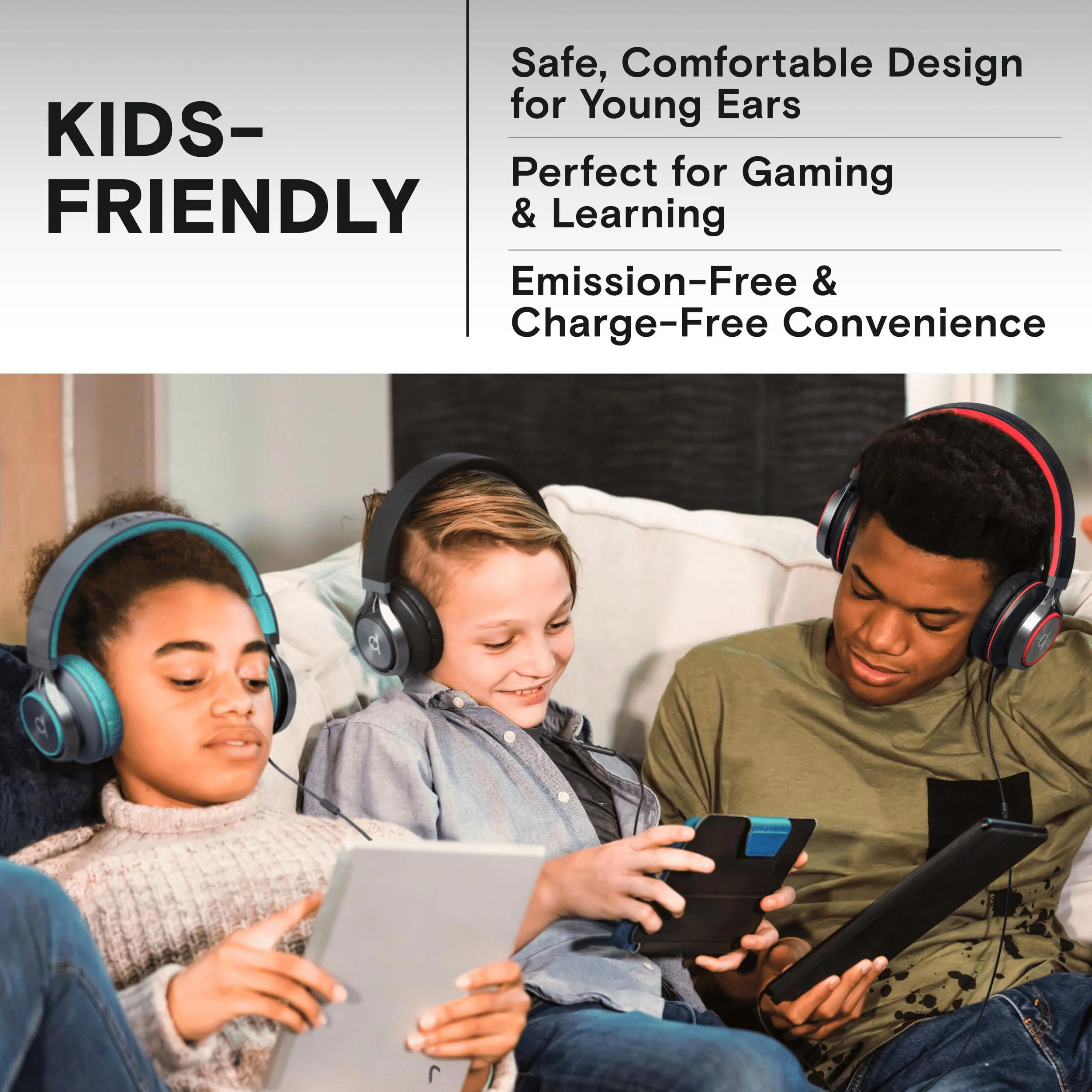 Artix CL750 Wired Headphones with Mic & Volume Control — Noise Isolating Computer Headphones Wired, On-Ear Headphones with Wire, Plug In Headphones for Laptop, Corded Headphone Over Ear Aux Jack 3.5mm Turquoise - Image 4