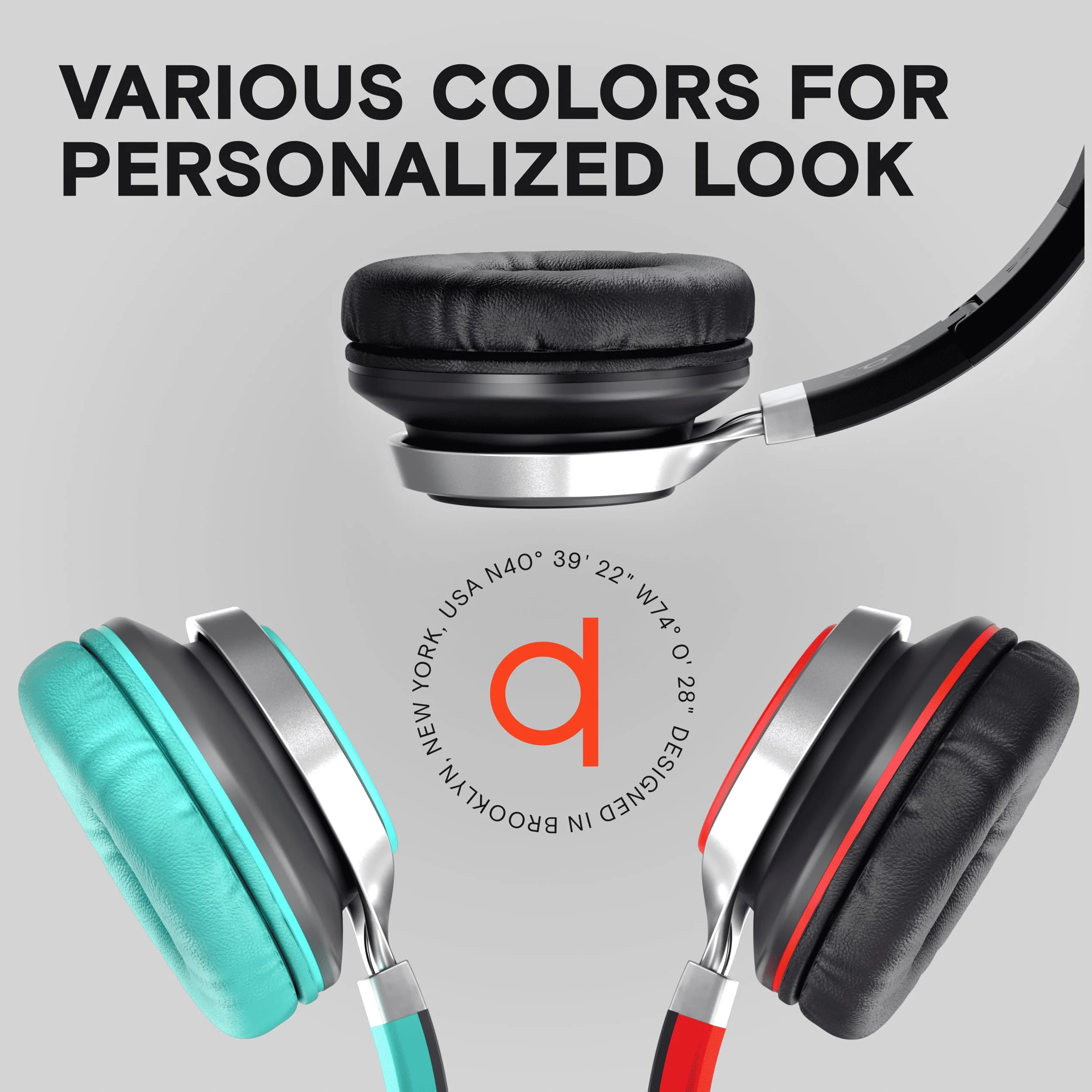 Artix CL750 Wired Headphones with Mic & Volume Control — Noise Isolating Computer Headphones Wired, On-Ear Headphones with Wire, Plug In Headphones for Laptop, Corded Headphone Over Ear Aux Jack 3.5mm Turquoise - Image 5