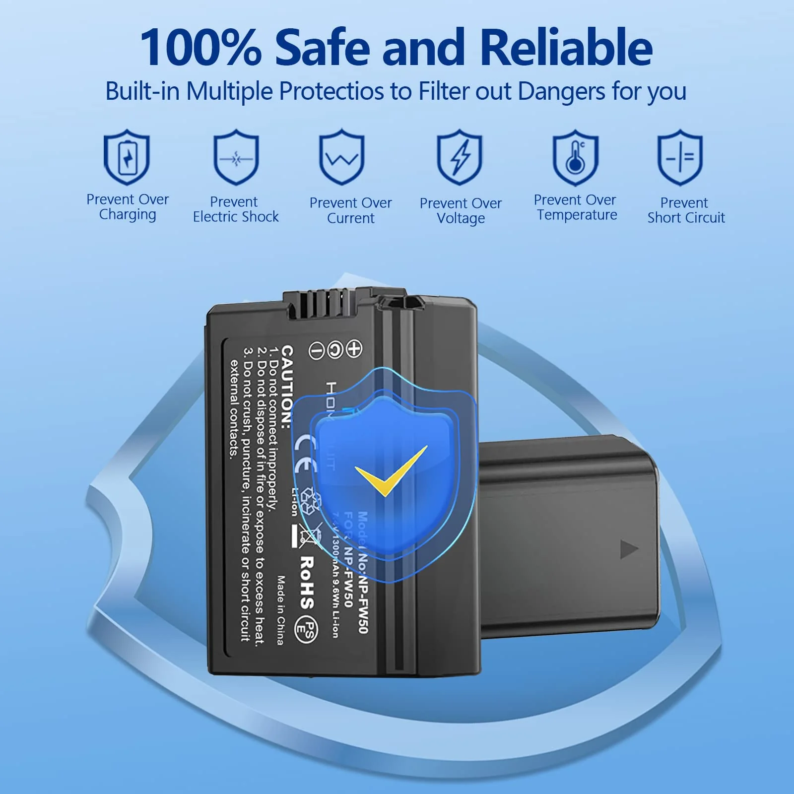Artman 3-Pack NP-FW50 Battery and Upgraded 3-Slot LCD Charger Compatible with Sony ZV-E10, Alpha A6000 A6300 A6400 A6500 A5000 A5100 A7 A7II A7R A7RII A7S A7SII RX10 II III Camera black - Image 4