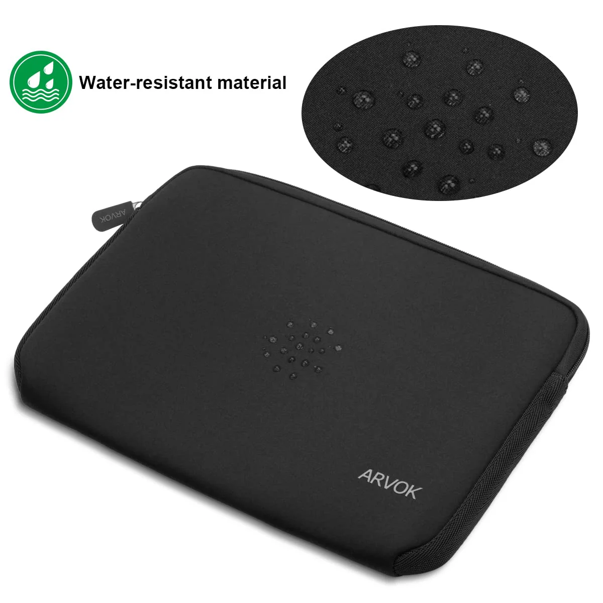 ARVOK 15 15.6 16 inch Laptop Sleeve Case for MacBook pro 16 inch Sleeve Water-Resistant Notebook Computer Pocket Tablet Briefcase Carrying Bag/Pouch Skin Cover for HP/Dell/Lenovo/Asus/Acer, Black 15.6 inch - Image 5