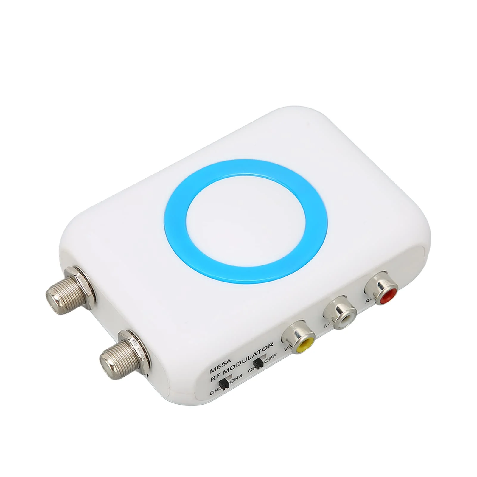 ASHATA M65ANTSC RF Modulator, HD Video Audio RF Modulator RCA Coaxial Adapter VHF Demodulator Converter for Roku Fire Stick Game Console DVD VCRs CATV System and Others