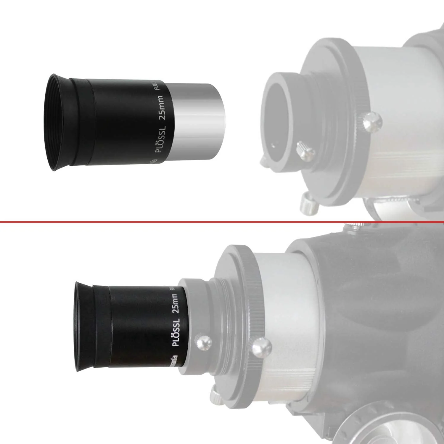 Astromania 1.25" 25mm Plossl Telescope Eyepiece - 4-Element Plossl Design - Threaded for Standard 1.25inch Astronomy Filters - Image 6