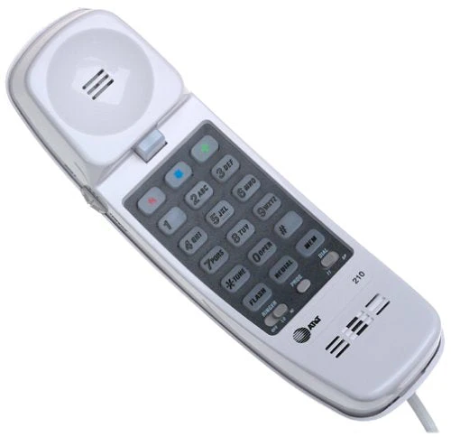 AT&T 210 Basic Trimline Corded Phone, No AC Power Required, Wall-Mountable, White - Image 3