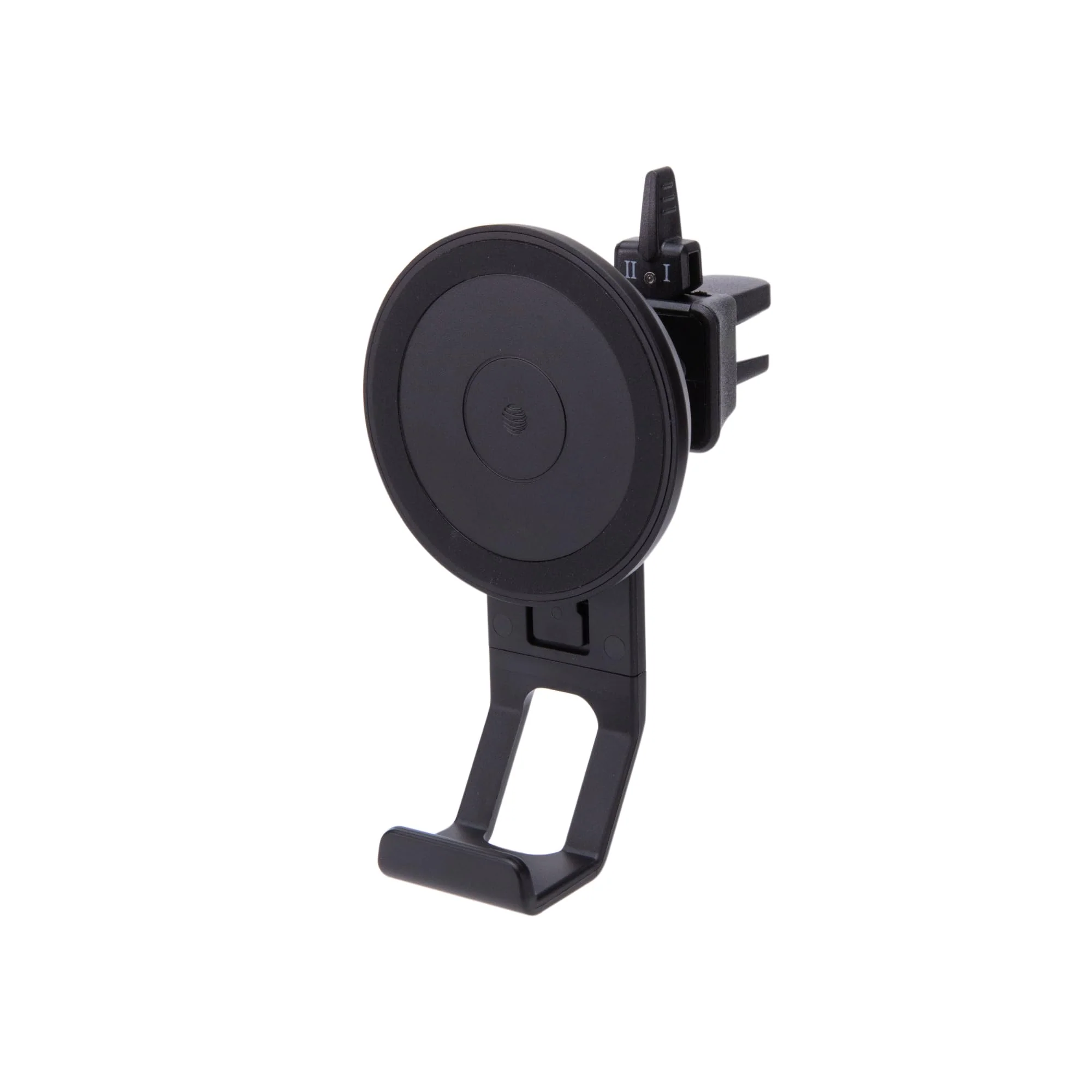 AT&T Qi Certified Case-Friendly Wireless Magnetic Charging Car Dock for Apple iPhone, Google Pixel, and Samsung Galaxy (Black) Black / Circle
