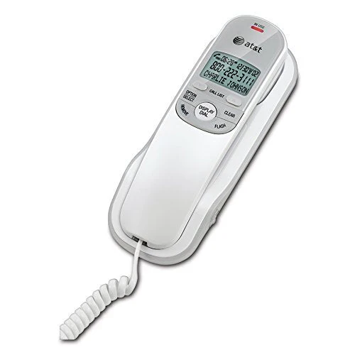 AT&T TR1909 Trimline Corded Phone with Caller ID, White - Image 3