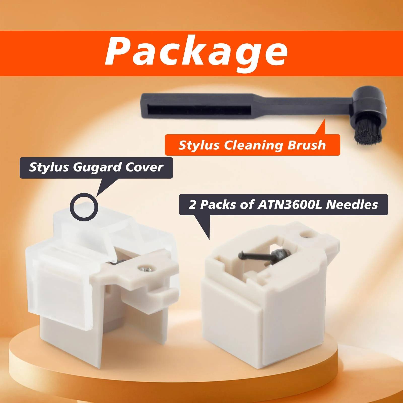 ATN3600L Diamond Record Player Needles Replacement Stylus Compatible with Audio-Technica AT-LP60X, AT-LP60XBT, and AT-LP60XBT-USB Turntable Needle Replacement, 2PCS with Stylus Cleaning Brush - Image 7