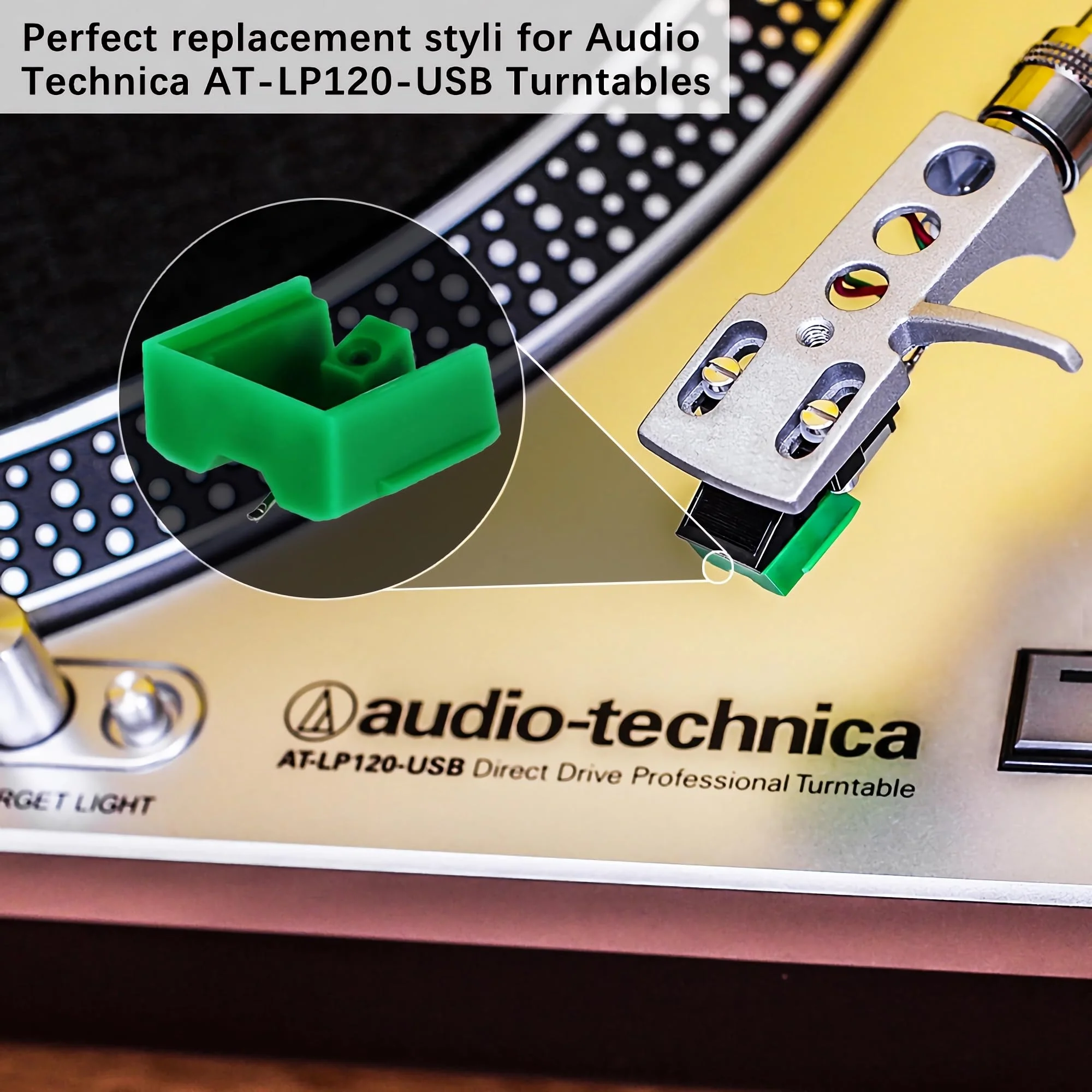 ATN95E Diamond Record Player Needles Replacement Stylus, Compatible with Audio-Technica AT-LP120-USB Turntables(Not for LP120X-USB) 1 PCS - Image 4