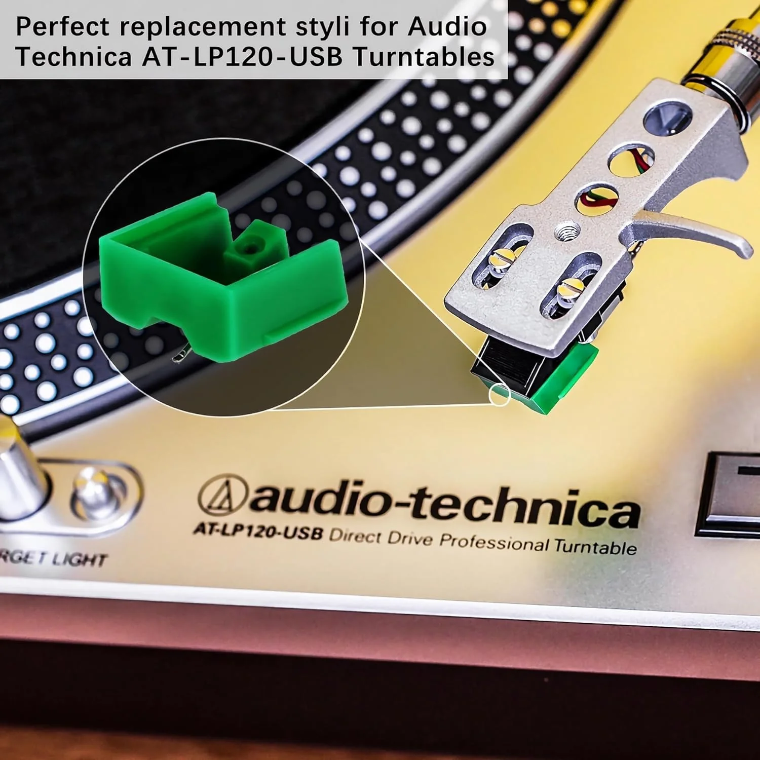ATN95E Diamond Record Player Needles Replacement Stylus, Compatible with Audio-Technica AT-LP120-USB Turntables(Not for LP120X-USB) - Image 4