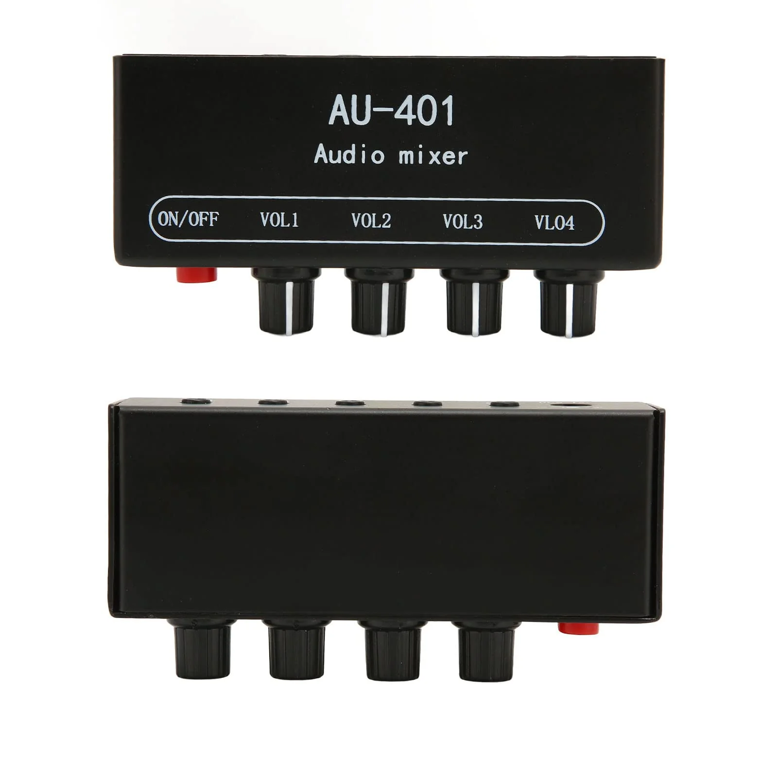 Audio Mixer, 4 in 1 Out Independent Volume Control 3.5mm Stereo Socket 2x Amplification Line Mixer Anti Interference Metal Housing Mini Audio Mixer for PC, Cell Phones, Laptops - Image 6