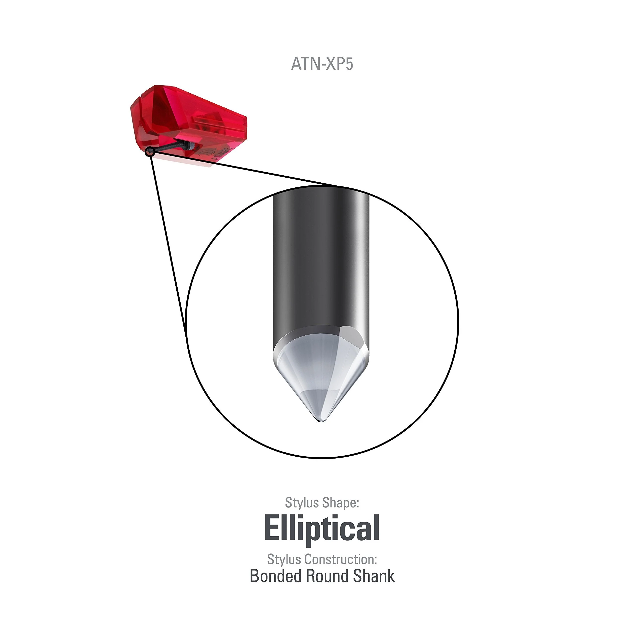 Audio-Technica ATN-XP5 Elliptical Replacement Turntable Stylus for AT-XP5 Cartridge - Image 2