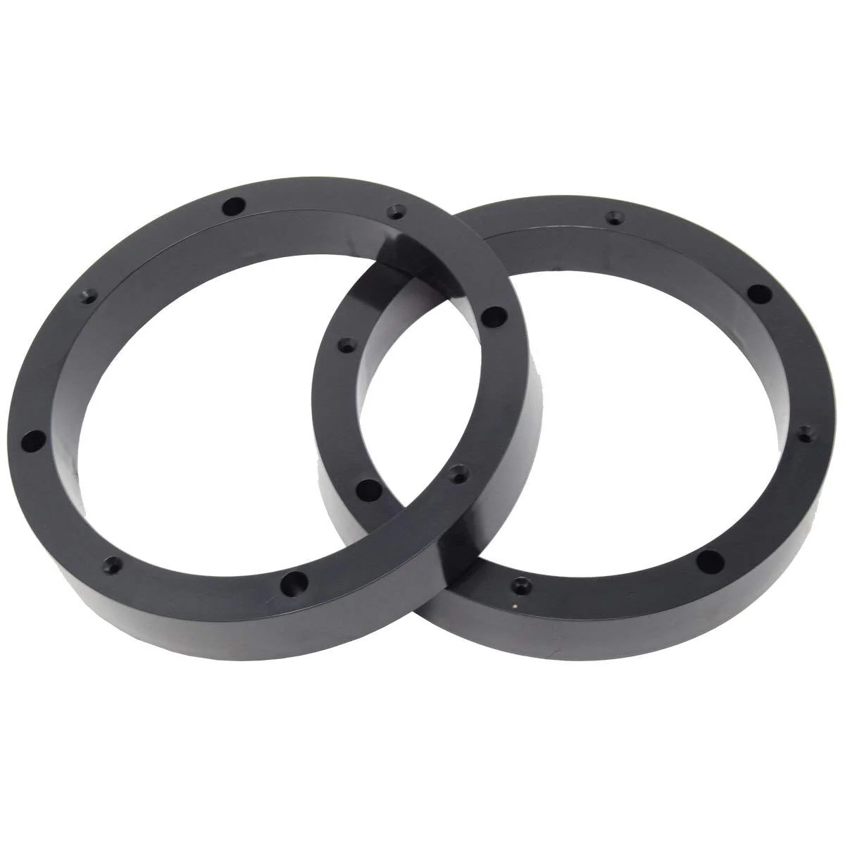 Audiopipe 1 Pair 6.5" Plastic Speaker Spacer Rings - Subwoofer Mid Range Custom Installation Mounting Adapter, Black