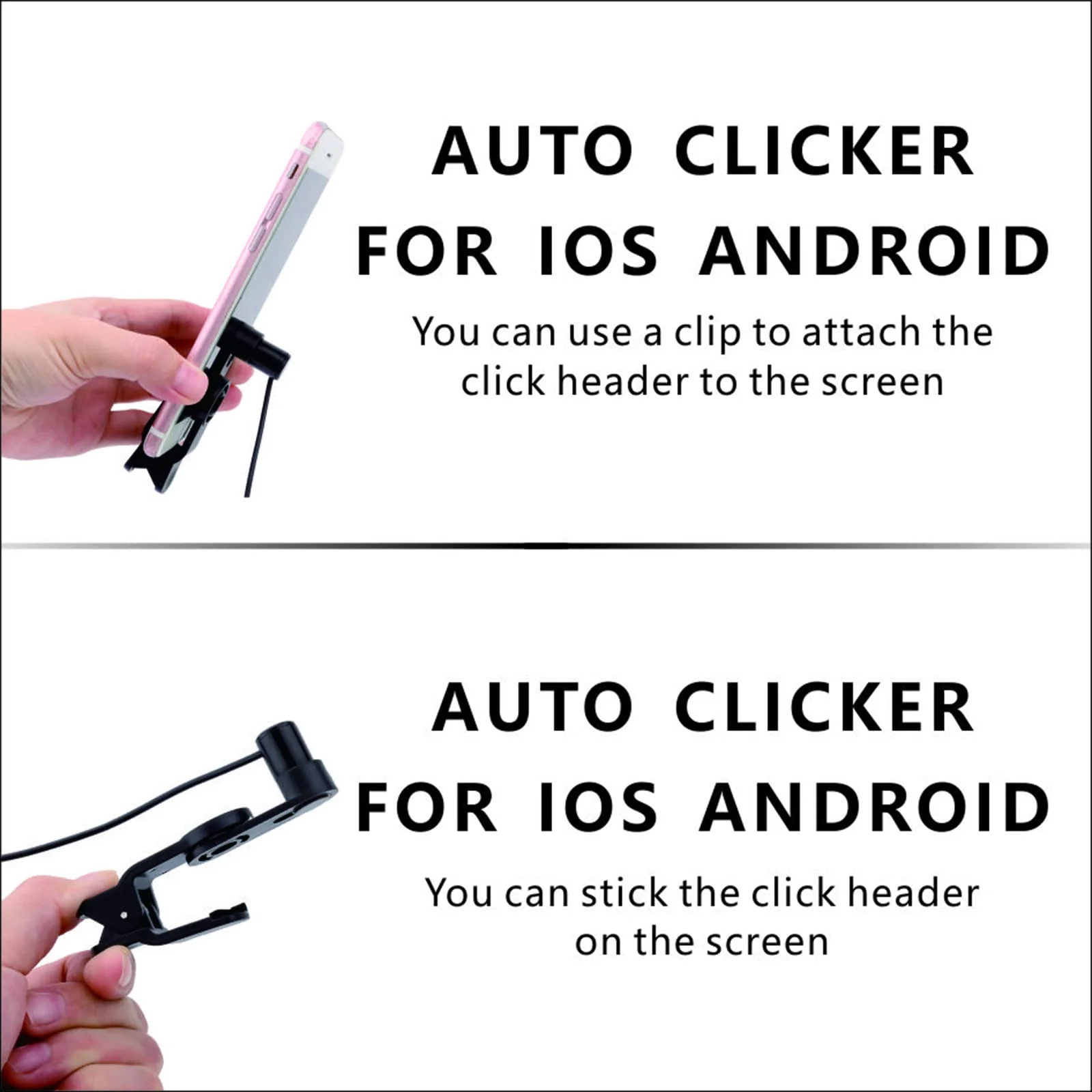 Auto Clicker for iPhone iPad:Screen Device Automatic Tapper for Android IOS,Simulated Finger Continuous Clicking, Adjustable Speed Physical Clicker,Suitable for Games, Live Broadcasts Likes, Reward Tasks(1 Second Fastest 33 Times) (A1) A1 - Image 3
