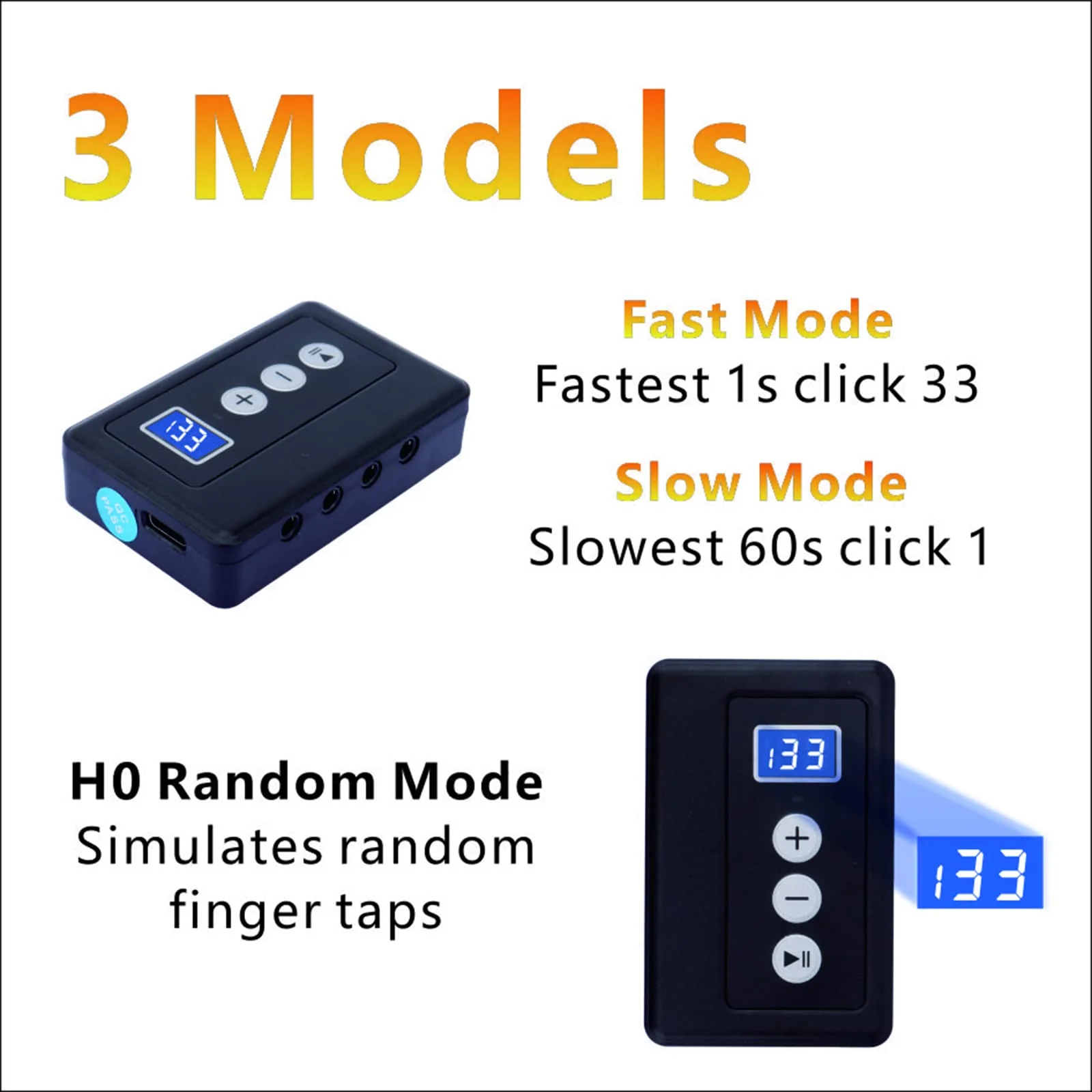 Auto Clicker for iPhone iPad:Screen Device Automatic Tapper for Android IOS,Simulated Finger Continuous Clicking, Adjustable Speed Physical Clicker,Suitable for Games, Live Broadcasts Likes, Reward Tasks(1 Second Fastest 33 Times) (A1) A1 - Image 4