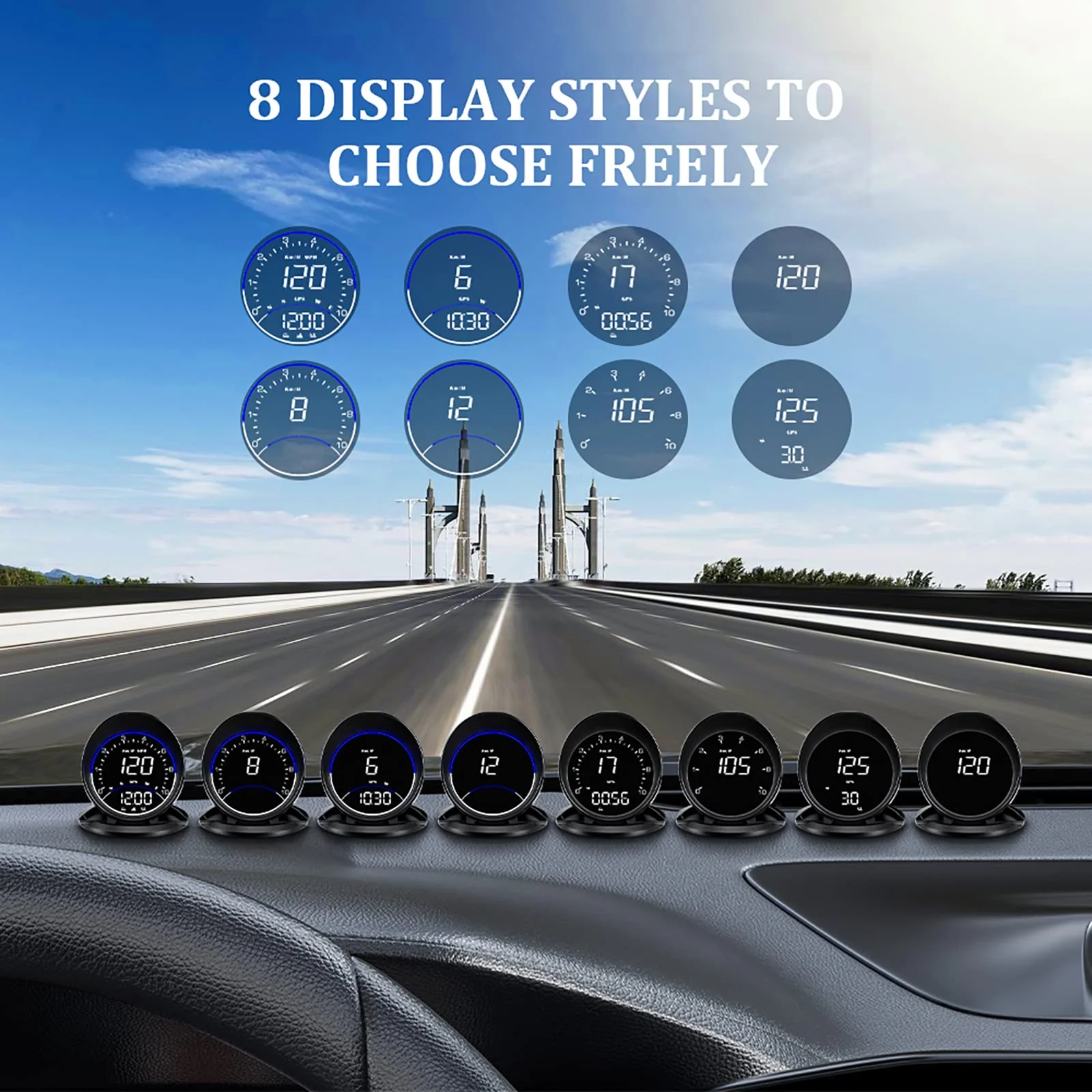 Auto GPS Speedometer G6, Car HUD Head Up Display HD Display, Overspeed Alarm for All Vehicle - Image 5