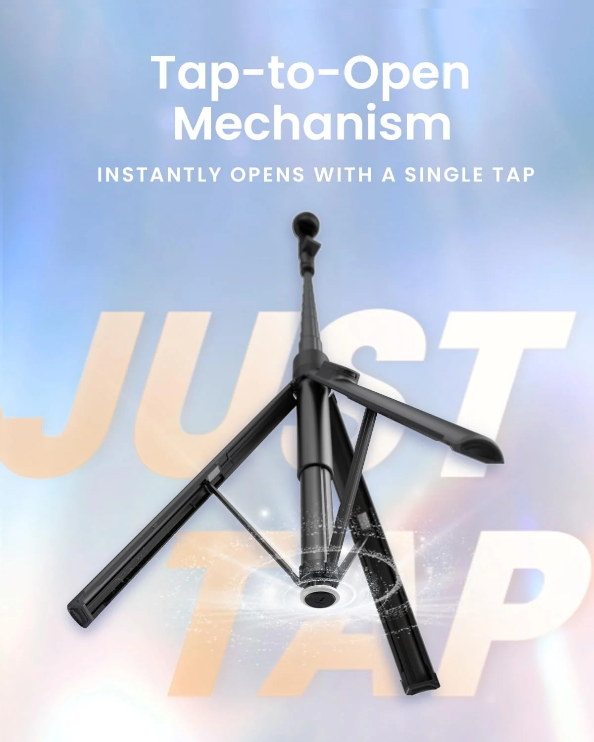 Automatic Tripod for iPhone, 66" Phone Tripod Selfie Stick for Cell Phone, Tripod Stand with Remote for Video Recording, Black - Image 2