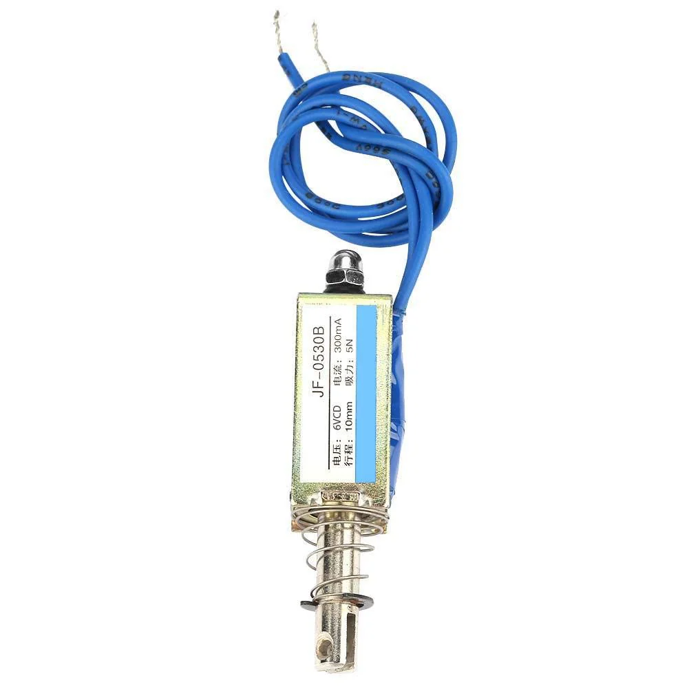 Automation Control Electromagnet 6/12/24V Elettromagnets, Pull Magnet DC 300MA DC Push Pull Electromagnets, 5N 10 mm Retractable Range (DC 6V)