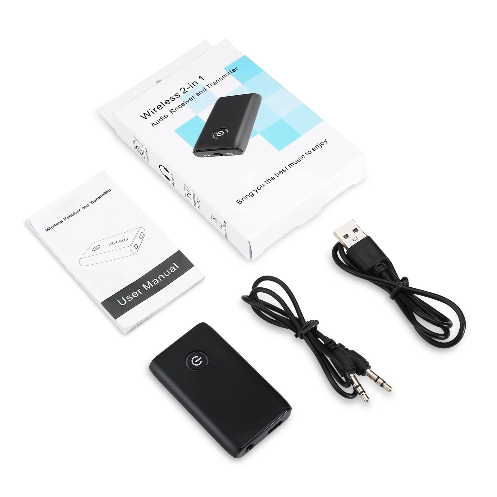 Aux Bluetooth Adapter for Car, Bluetooth 5.0 Transmitter Receiver, Portable Wireless Bluetooth Adapter, 2-in-1 Bluetooth Aux Adapter, Audio Receiver for Laptop, Radio, Headphones, Speakers, TV Black - Image 9