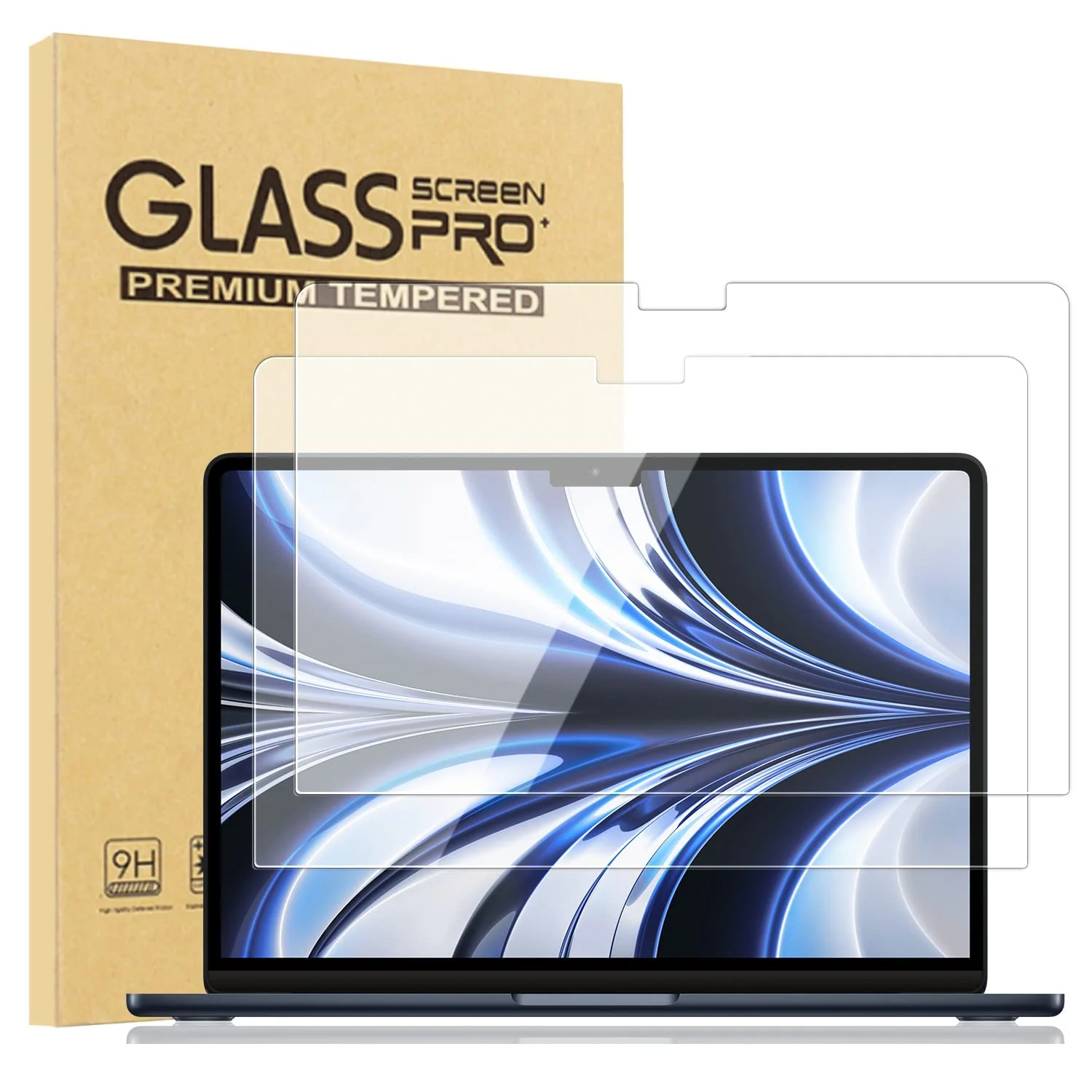 avakot 2 Pack MacBook Air 13.6 Inch Screen Protector Tempered Glass 2022| Macbook Air M2 Screen Protector 13.6 Ultra Thin Tempered Film for MacBook Air 13.6 M2 Touch Sensitive Scratch Resistant