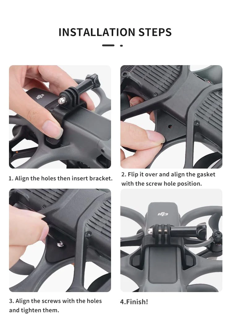 Avata 2 Camera Mount Extension Carry Bracket with 1/4 Screw Adapter for DJI Avata 2 Accessories - Image 6