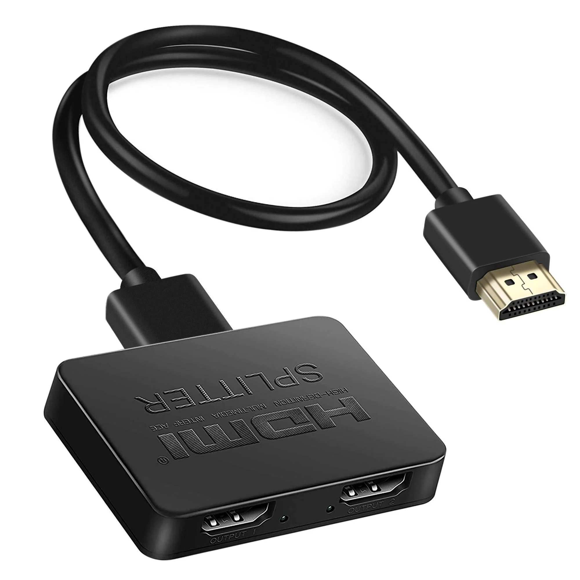 avedio links HDMI Splitter 1 in 2 Out, 4K HDMI Splitter for Dual Monitors Duplicate/Mirror Only, 1x2 HDMI Splitter 1 to 2 Amplifier for Full HD 1080P 3D with HDMI Cable (1 Source onto 2 Displays) 4K HDMI Splitter not support extend