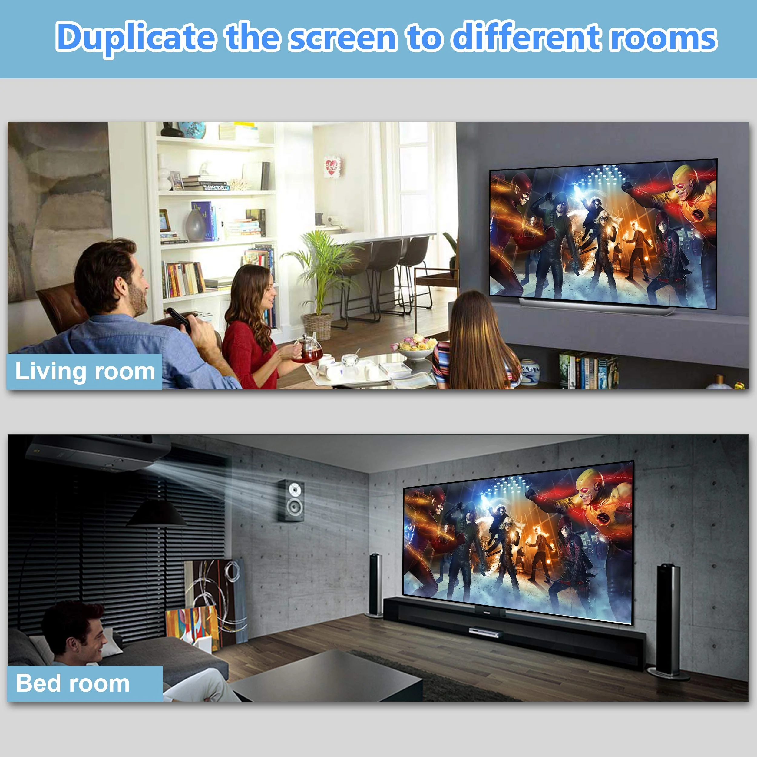 avedio links HDMI Splitter 1 in 2 Out, 4K HDMI Splitter for Dual Monitors Duplicate/Mirror Only, 1x2 HDMI Splitter 1 to 2 Amplifier for Full HD 1080P 3D with HDMI Cable (1 Source onto 2 Displays) 4K HDMI Splitter not support extend - Image 6