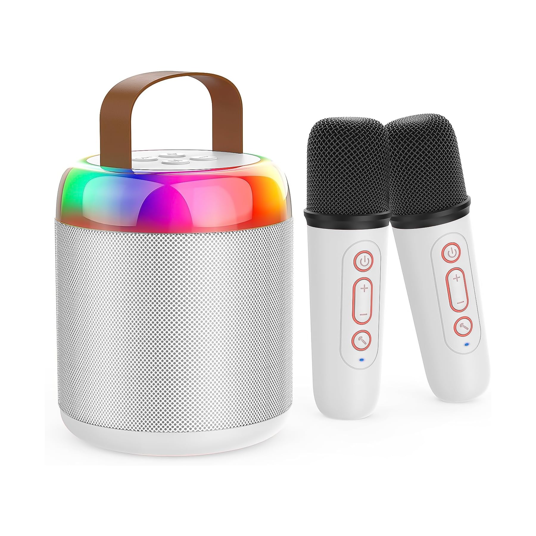 Aveek Karaoke Machine with 2 Wireless Mini Karaoke Microphones,Portable Bluetooth 5.3,Karaoke Audio Microphone All-in-One,Karaoke Machine Suitable for Adults,Children,Birthday Gifts,Family Gatherings