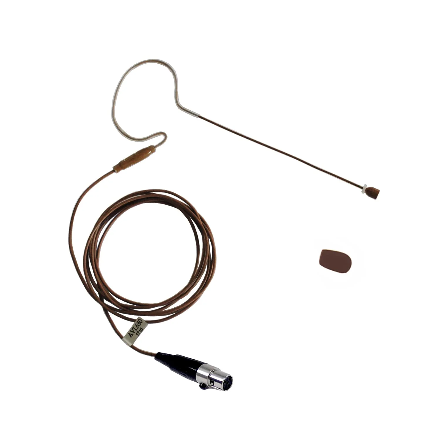 AVL-630CC-SH4 Cocoa Color Earhook Mini Headset Microphone for Shure