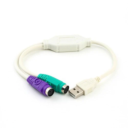 axGear USB Male to Dual PS/2 PS2 Female Cable Mouse Keyboard Adapter Converter - Image 2