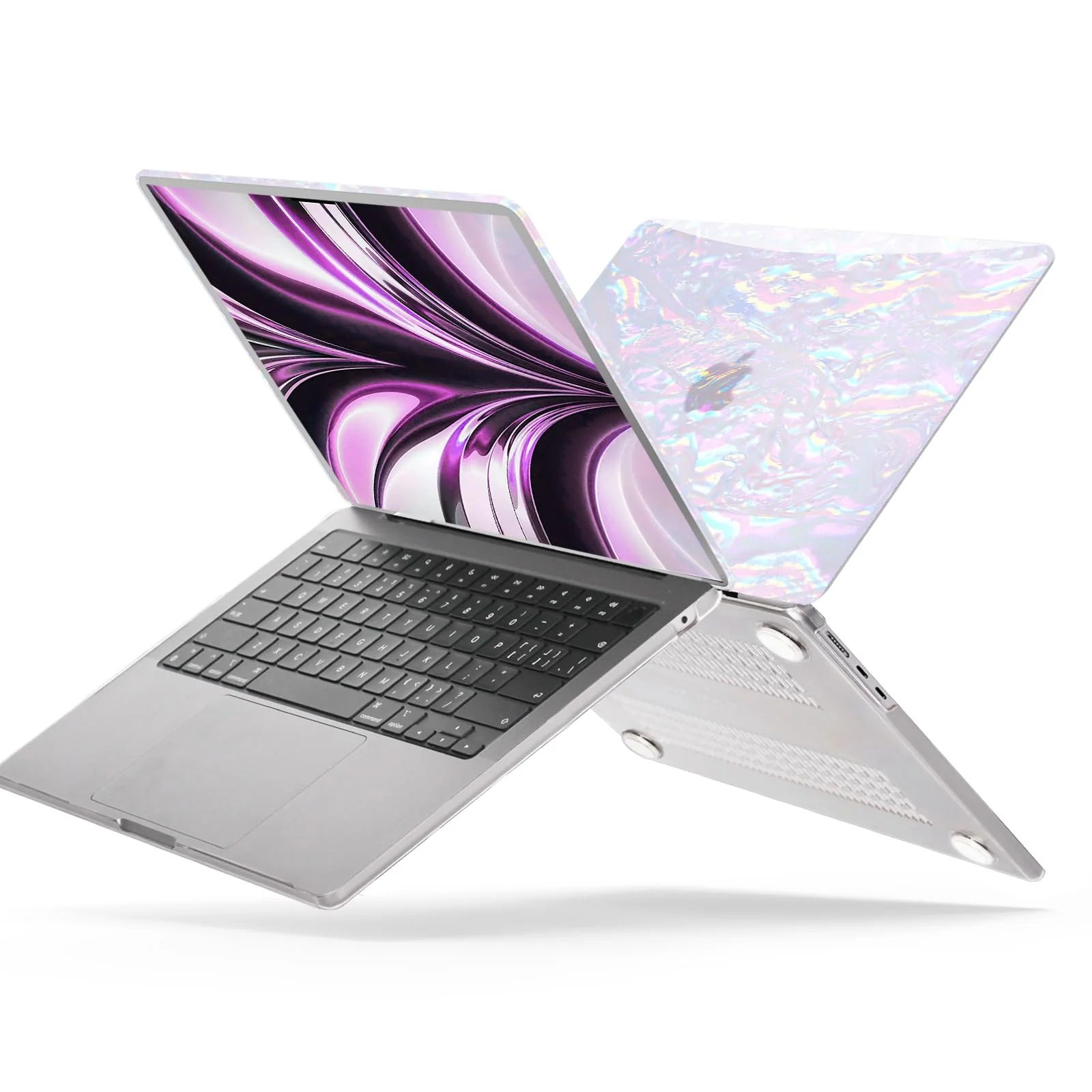 B BELK Compatible with MacBook Air 13.6 inch Case 2024 2023 2022 Release M3 A3113 M2 A2681 Liquid Retina Display & Touch ID, Plastic Hard Shell Case & Keyboard Cover & Screen Protector, Iridescent - Image 5