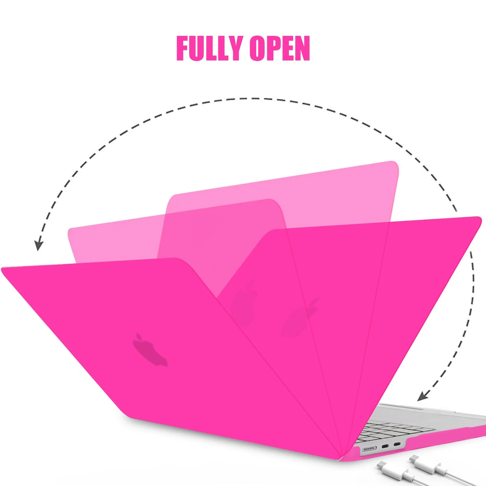 B BELK Compatible with MacBook Air 13.6 inch Case 2024 2023 2022 Release M3 A3113 M2 A2681 with Liquid Retina Display, Plastic Hard Shell Case + Keyboard Cover + Screen Protector, Hot Pink - Image 4