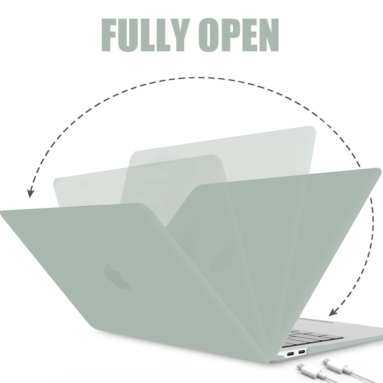 B BELK Compatible with MacBook Air 13 inch Case 2022 2021 2020 2019 2018 Release A2337 M1 A2179 A1932 with Touch ID, Matte Plastic Hard Shell Case & Keyboard Cover & Screen Protector, Antique Green - Image 4