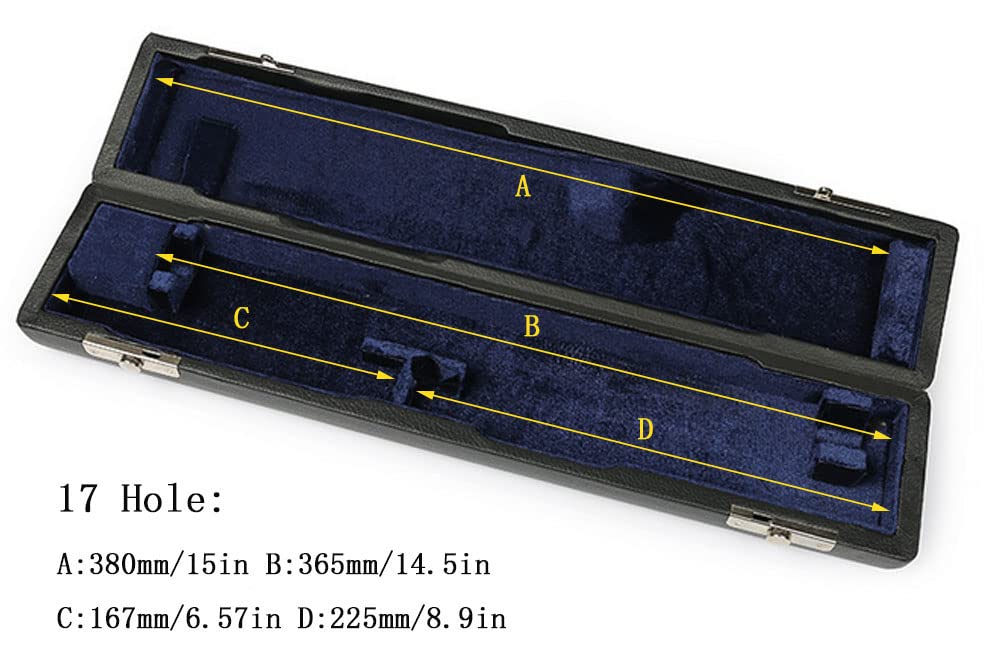 B Foot Joint Flute Case 17 Hole flute Bag Box PU Leather for Flute Players Musician Gift - Image 5