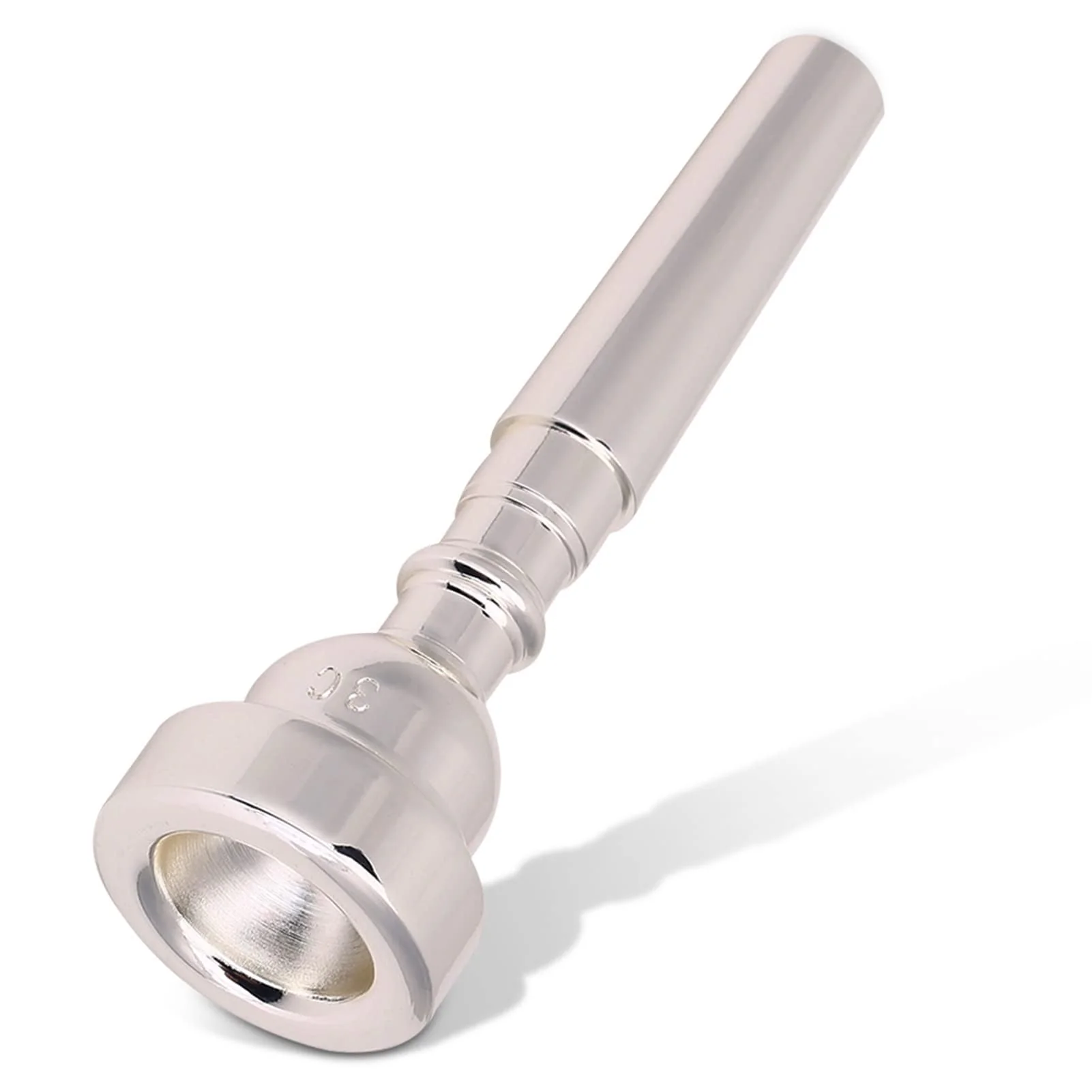 Bach Trumpet Mouthpiece 3C, New Silver Gold Plated Trumpet Mouthpiece 3C Size for Musical Instrument Accessory
