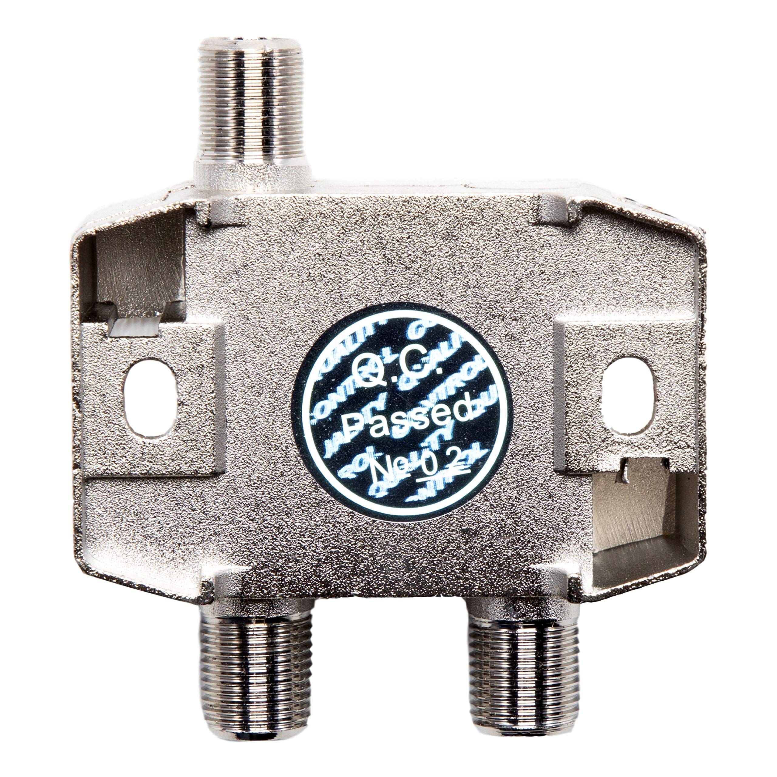BAMF 2 Way Coaxial Cable Splitter, Bi-Directional Coax MoCA 5-2300MHz, RG6 Compatible, Nickel Plated Cable Splitter Internet and TV Splitter, Satellite, Amplifier, Antenna, Analog/Digital Connections - Image 2