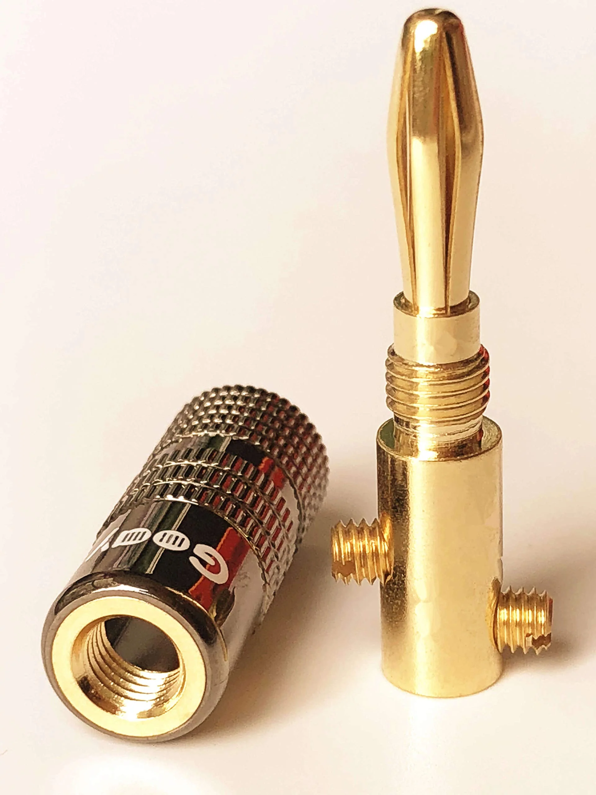 Banana Plugs for Speaker Wire - 24K Gold Plated Banana Adapter Connector(6 Pairs/12 pcs) 6Pairs - Image 2