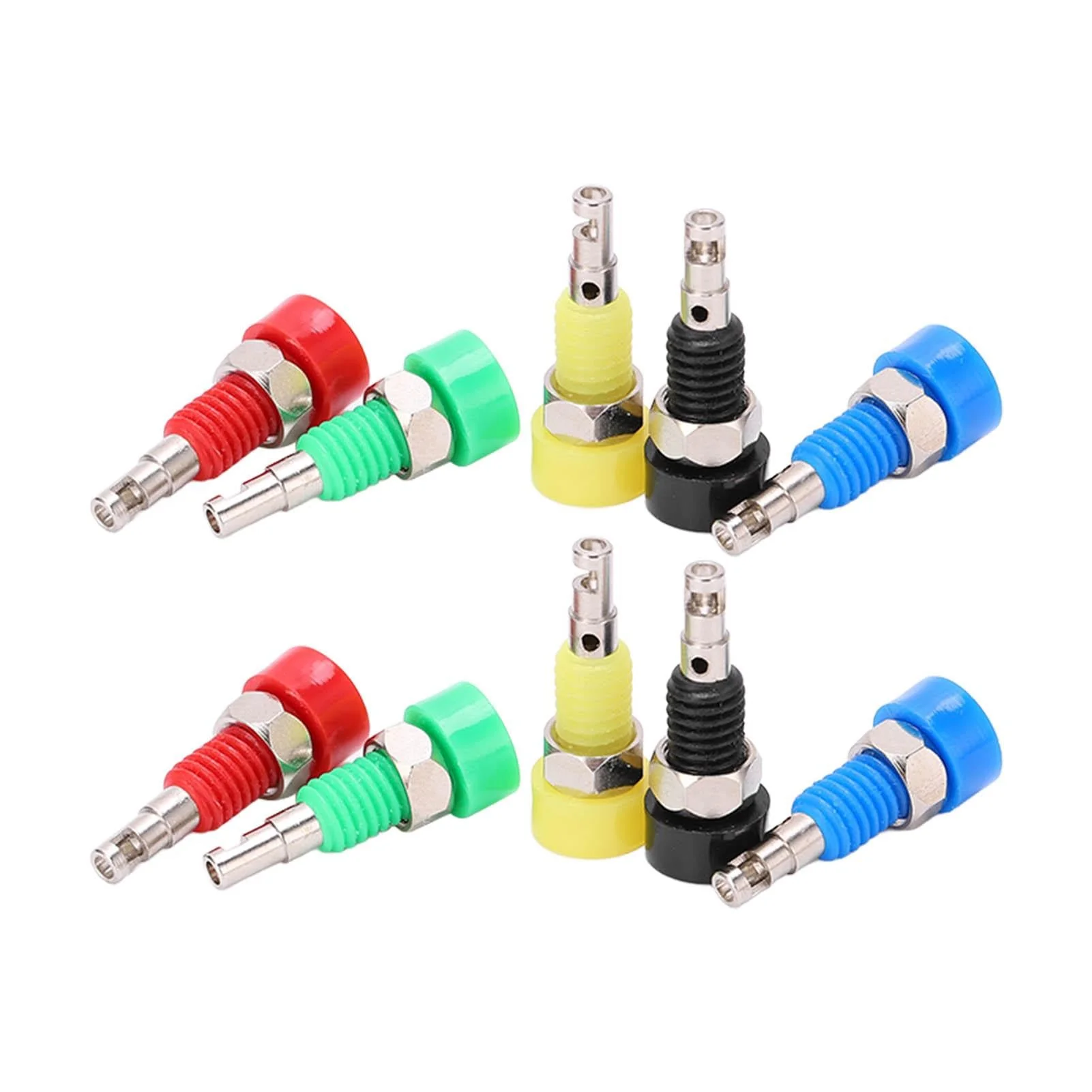 Banana Socket Jack, 10 Pieces 2 mm Banana Socket Banana Socket Connection Clamp Adapter, Banana Plug Socket Adapter Banana Plug Socket for Panel Mounting Banana Plug Socket Jack Connectors