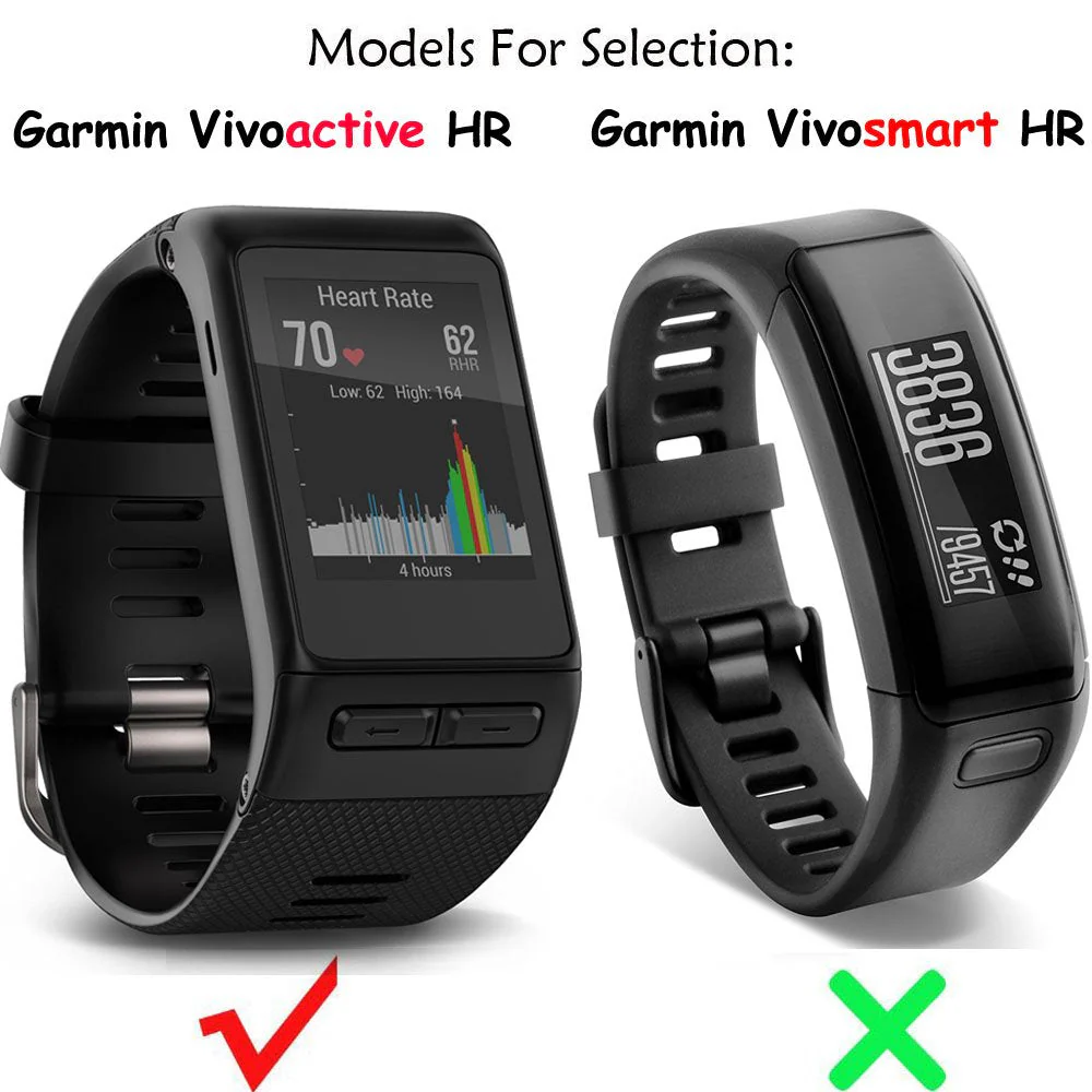 Band for Garmin Vivoactive HR Watch, Soft Silicone Wristband Replacement Band for Garmin Vivoactive HR Sports Watch 10Pcs - Image 5