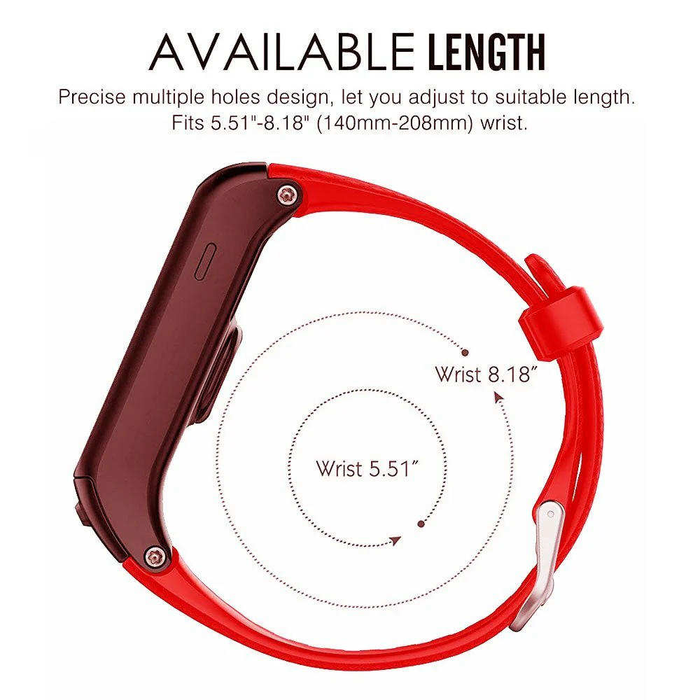 Band for Garmin Vivoactive HR Watch, Soft Silicone Wristband Replacement Band for Garmin Vivoactive HR Sports Watch Red - Image 4
