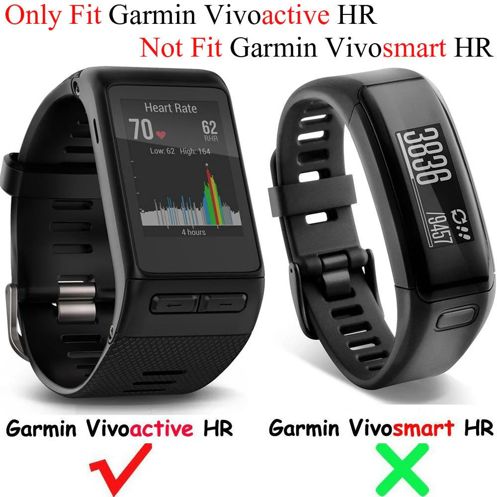Band for Garmin Vivoactive HR Watch, Soft Silicone Wristband Replacement Band for Garmin Vivoactive HR Sports Watch Red - Image 5