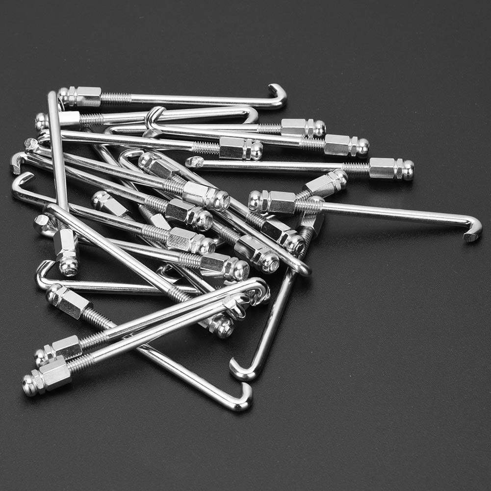 Banjo Hook Brackets,Banjo Nuts Set Accessory 24Pcs Banjo Hooks Silver Metal Chrome-Plated Parts Musical Instrument Accessories Hook Brackets - Image 6