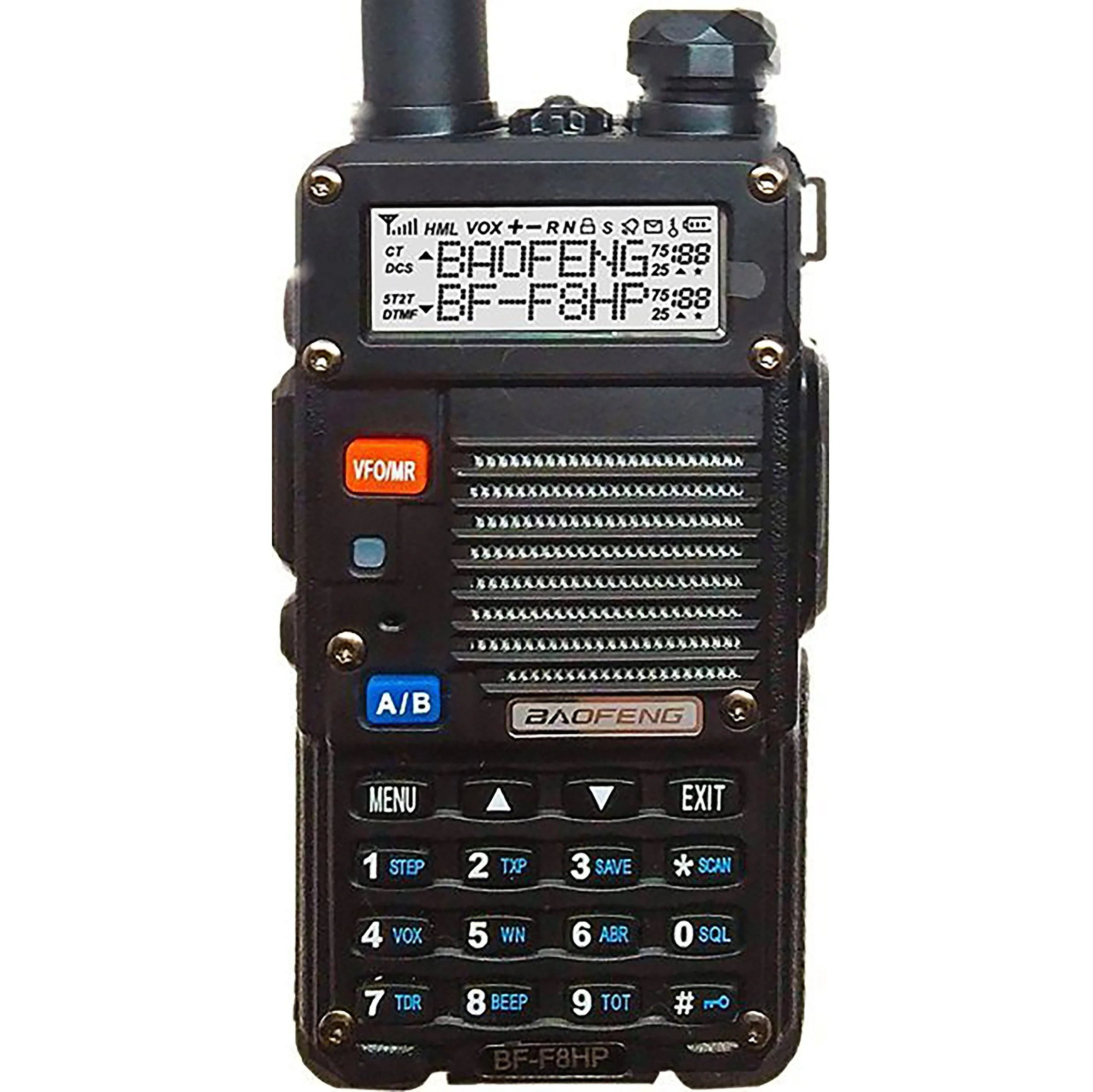 BAOFENG BF-F8HP (UV-5R 3rd Gen) 8-Watt Dual Band Two-Way Radio (136-174MHz VHF & 400-520MHz UHF) Includes Full Kit with Large Battery