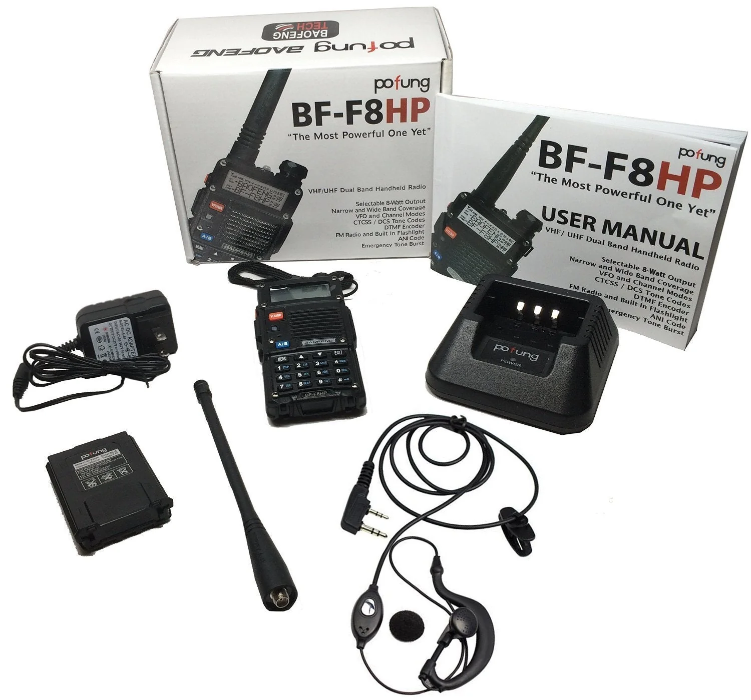 BAOFENG BF-F8HP (UV-5R 3rd Gen) 8-Watt Dual Band Two-Way Radio (136-174MHz VHF & 400-520MHz UHF) Includes Full Kit with Large Battery - Image 3