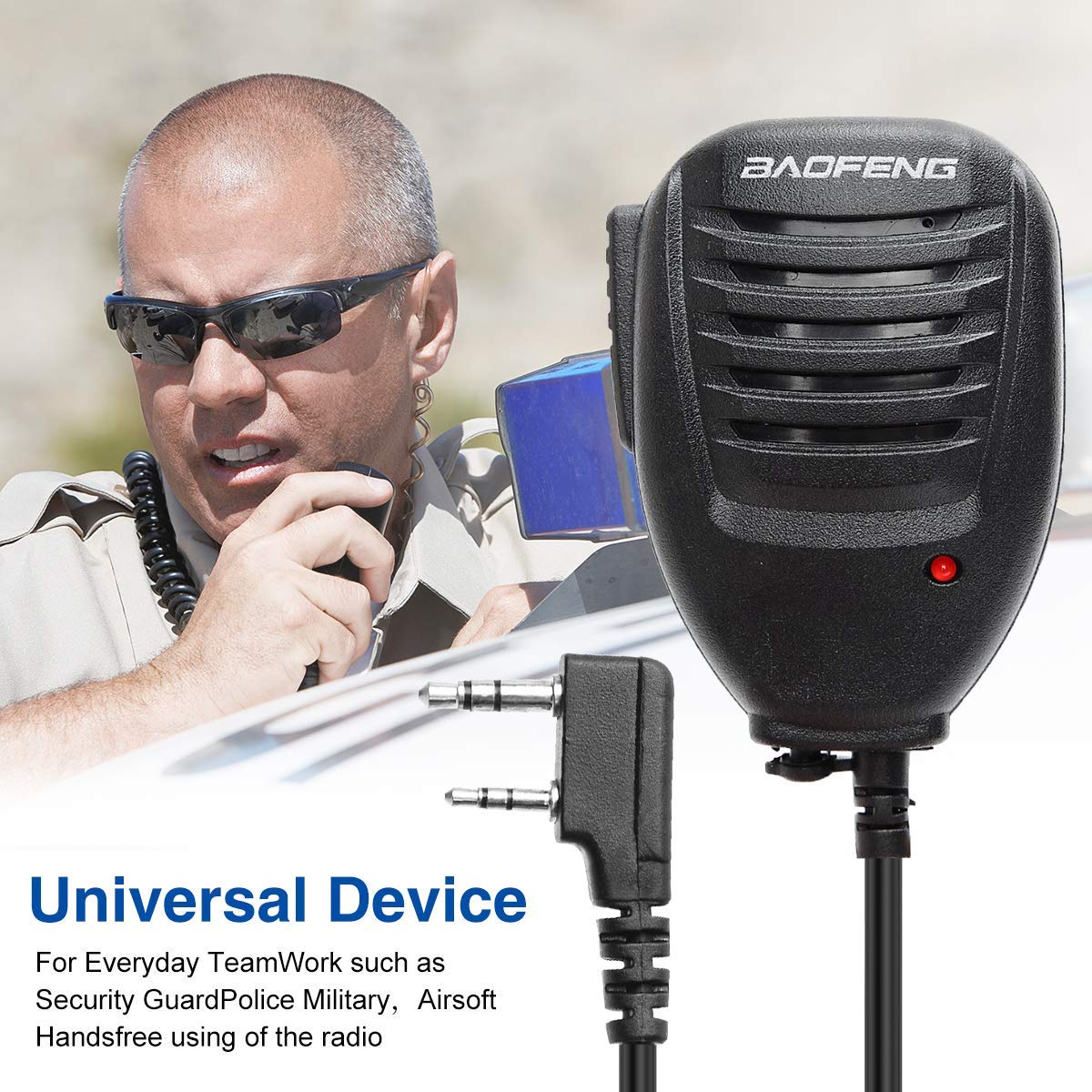 Baofeng Microphone Accessories for Ham Radio Police Walkie Talkie Speaker Mic for Baofeng UV-5R BF-F8HP 5RM UV-21R K5PLUS GM-15 Pro UV-5G Plus GM-5RH UV-17R TIDRADIO TD-H3 TD-H8 Quansheng UV-K5,4Pack Black-4Pack - Image 8