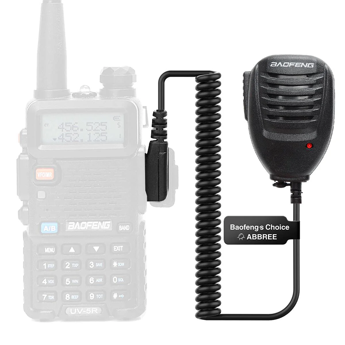 BAOFENG Microphone Police Walkie Talkie Mic Accessories Ham Radio Speaker Mic for UV-5R BF-F8HP 5RM UV-21R UV-5G Plus GM-15PRO GM-5RH K5PLUS AR-152 TIDRADIO TD-H3 TD-H8 Quansheng UV-K5,2Pack Black-2Pack - Image 7
