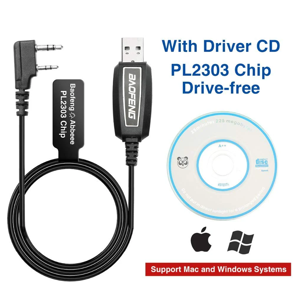 Baofeng USB Programming Cable PL2303 Support Chirp for GMRS Radio Two Way ham Portable radios: UV-5R,BF-F8HP, BF-888S,UV82HP,GT-3,UV-9S,BF-R3 (Black) - Image 4