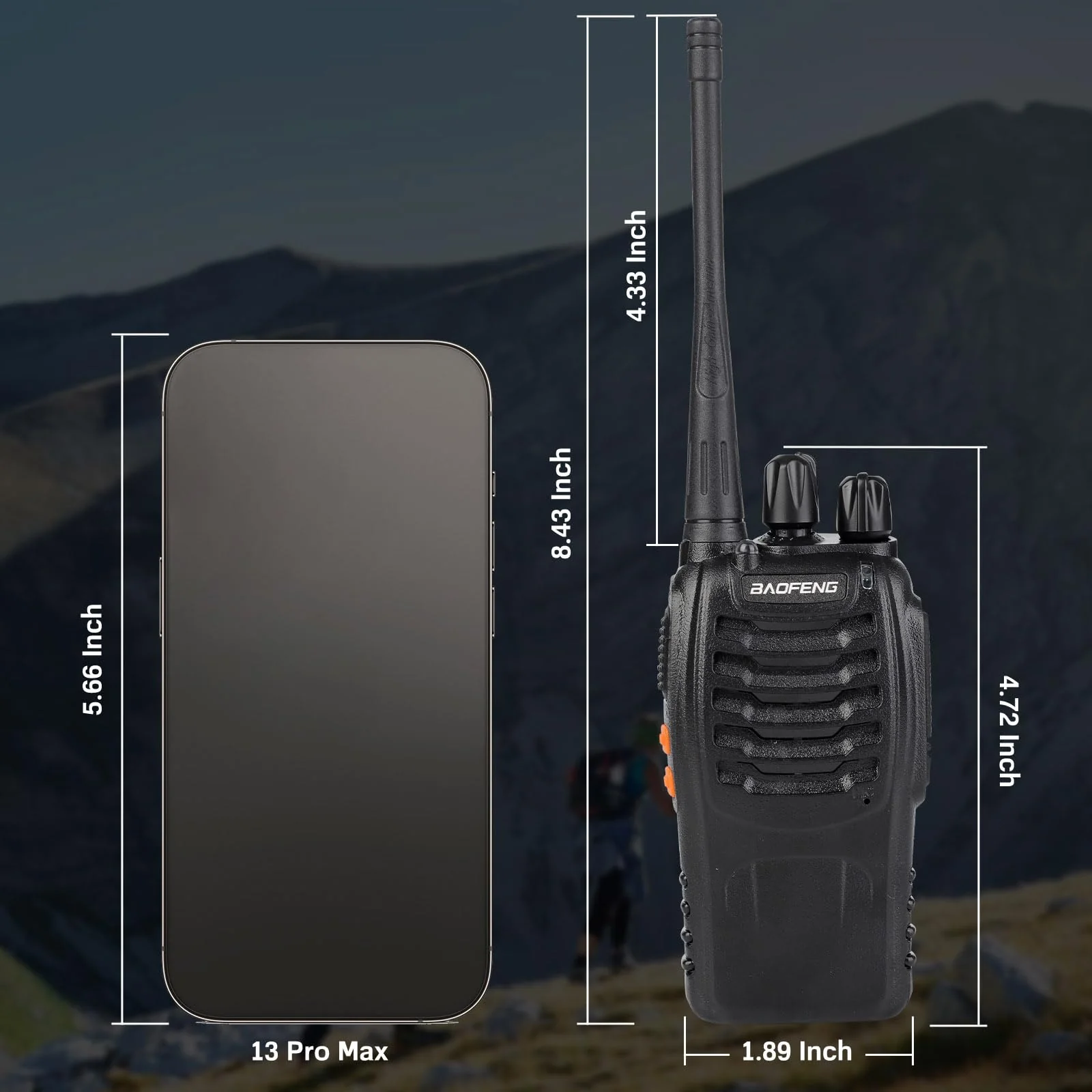 Baofeng Walkie Talkies 888S Rechargeable Long Range with Earpieces for Adults, 16 Channel Professional Radio Handheld Two Way Radios Li-ion Battery and Charger Included 2pack with 2earpiece - Image 2
