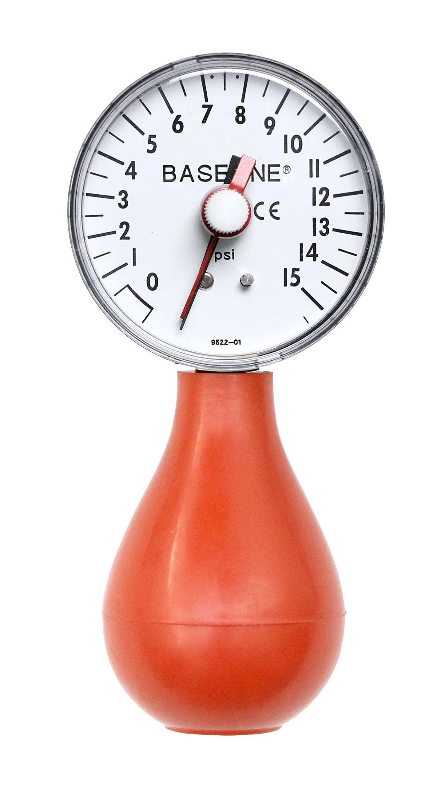 Baseline 12-0293 Dynamometer, Pneumatic Squeeze Bulb with Reset, 15 PSI Capacity